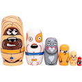 Miniatyrbild 2 av 5: 6 Delar Handgjorda Ryska Dockor i Trä Ryska Dockor Ryska Dockor Söta Hundar Matryoshka Dockor