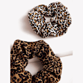 Pikkukuva 3 / 5: Hius Scrunchies Set Leopard Silk Hair Ties luxury Elastic Bands P