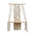 Miniatyrbild 1 av 5: Vägghylla - Bohemisk Väggdekor för Sovrum - Vävd Rep Macrame Vägg