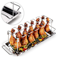 Miniatyrbilde 1 av 5: Kyllingstativ - Kyllinglårstativ - Grillstativ for kylling - Robust rustfritt stål
