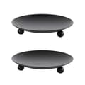 2-pack romantisk aromaterapi bordsljusstake järnbricka bas