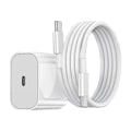 Miniatyrbild 5 av 5: iPhone Snabbladdare USB-C Strömadapter 20W + 2m Kabel Vit (1 c