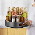 Miniatyrbilde 2 av 5: Roterende Krydderstativ Organizer Caddy, Roterende Krydderoppbevaring for Skap