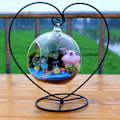 Miniatyrbillede 2 af 5: Ornament Display Stativ Jern Hængende Hjerteformet Stativ Rack Holde