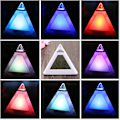 Miniatyrbild 5 av 5: 7 LED Pyramid Färgförändrande Digital Väckarklocka