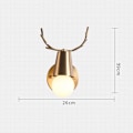 Miniatyrbillede 2 af 5: Kobbervæg Moderne Minimalistisk Stue Baggrundsvæg Soveværelse Sengebord Baglampe Enkelt Hoved Glasvæglampe