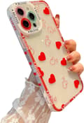 INS Style Love Heart Transparent Case För iPhone 13 Pro Max 6.7 I