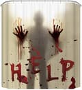 71 tum x 71 tum Halloween duschdraperi foder fönstergardiner,