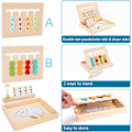 Miniatyrbillede 2 af 5: Læring Legetøj Slide Puslespil Farve & Form Matching Hjerne Teasers L