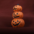 Miniatyrbilde 4 av 5: 1 stk Halloween-pynt Mini Resin Craft Tre Gresskarhoder Hallo