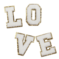 Miniatyrbillede 5 af 5: Hvide 26 engelske håndklæder broderede stof patches tøj hatte B