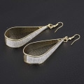 Miniatyrbild 2 av 4: Silver Crystal Frosted Water Drop Hook Pendant Earrings Fashion W