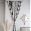 Pikkukuva 2 / 5: Fringe Light Reducing Curtains Linen Texture Rod Pocket Curtain w