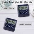 Miniatyrbild 5 av 5: Digital timer med klocka/väckarklocka funktion 3 i 1, magnetisk Ki