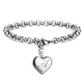 Initiala Charm Armband för Flickor Rostfritt Stål 26 Bokstäver Hjärta