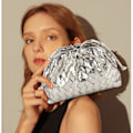 Miniatyrbillede 2 af 3: 1 stk. Pu flettet taske Satchel Cloud Mini læder clutch taske - Perfet S
