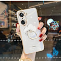 Miniatyrbilde 5 av 5: Mobiltelefon Ringholder Blomst, 360 Grader Roterende Metall Finger Ring Socket