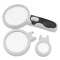 Opplyst leselupe med 3 linser: x2,5, x5 og x16 – Ill