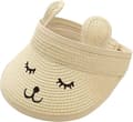 Baby Roll-up Straw Visor Hat Solhatt, Barn Småbarn Bred Brätte Söt