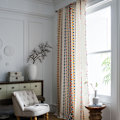 Miniatyrbilde 2 av 5: Bohemian geometrisk trykte bomulls- og linpaneler med fargerike
