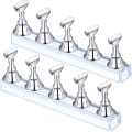 Miniatyrbillede 1 af 5: 2 sæt akryl negle display stand negle tip praksis holder magnet