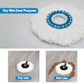 Miniatyrbilde 3 av 3: 4 stk mikrofiber mopphoder, runde utskiftbare mopphoder 360 graders roterende mopphode for gulvrengjøring