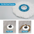 Miniatyrbillede 3 af 3: 4 stk. mikrofiber moppehoveder, runde udskiftningsmopperhoved 360 grader
