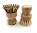 Bambudiskborste, 2-pack handdiskborste, naturlig