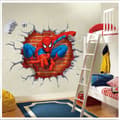 1 st 3d tecknad spiderman väggdekal superhjälte för barnrum