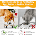 Miniatyrbillede 4 af 5: Anti Glutton Hundebolle, Rustfrit Stål Langsom Foder Hundebolle med Ikke-S
