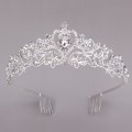 Miniatyrbilde 2 av 5: Tiara Krone Smykker Gave til Kvinner Jenter, Hodebånd Hodeplagg Silve
