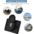 Miniatyrbillede 2 af 5: 12V Bil USB Stik Planmontering, Bil USB Oplader, Dobbelt USB Oplader Stik Adapter 2 Porte, USB 3.1A 12V LED Vandtæt Opladningspanel til RV Båd Marine