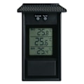 Miniatyrbild 1 av 5: Elektronisk utomhustermometer, Maximum- och minimumtermometer för växthus, lämplig för trädgårdsväxthus (Svart)