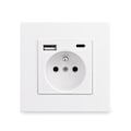 Pikkukuva 1 / 4: Ranskalainen pistorasiapaneeli Type-c+USB16A Type 86, pistorasioiden määrä: 2 reikää