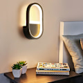 Miniatyrbillede 1 af 5: LED Væglampe, 15W Moderne Indendørs Væglampe, Kreativ Metal Væglampe, Soveværelse, Stue (Sort)