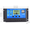 Miniatyrbilde 5 av 5: 30A 12V/24V PWM Solcellepanel Regulator Intelligent Batteri Sol C