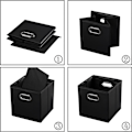Miniatyrbillede 5 af 5: Foldbare Kasseformede Opbevaringskasser, 6-pak, 27 x 27 x 28 cm, Sort