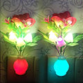 Miniatyrbillede 2 af 5: 2 stk. Plug-in Blomster LED Svampe Natlampe med Skumring til