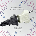 Miniatyrbillede 3 af 5: US til EU Adapter, [6 Pak] 2 Pins CN Kina US Amerika til 2 Pins EU Frankrig