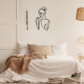 Miniatyrbilde 1 av 5: Metallveggkunst Metallkvinne Veggdekor Minimalistisk Kvinnekropp Wir