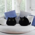 Miniatyrbilde 2 av 5: Svart katt plysjleketøy 30 cm svart katt pute, myk plysjdukke katt P
