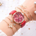 Miniatyrbild 5 av 5: Stil Fashion Damklocka set (klocka+armband) Lyx Läder B