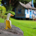 Miniatyrbillede 2 af 5: Sjov bananand-statue til haven - Kreativ ande-dværg til haven