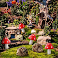 Miniatyrbillede 3 af 5: Fe Eventyrhave Tilbehør Resin Pindsvin og Træ Svampe M