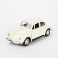 Miniatyrbillede 1 af 5: Vintage Beetle Diecast Pull Back Bilmodel Legetøj Hvid