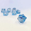 Miniatyrbillede 3 af 5: Øjenæble Terningesæt Skarpe Kanter - Dungeons and Dragons Polyhedral Blu