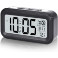 Miniatyrbild 1 av 5: Batteridriven digital väckarklocka, LCD-klocka elektronisk för sovrum hem