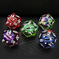 Miniatyrbillede 1 af 5: Polyhedral Dragon Eye 20-sidet terning 5-delt sæt, standardstørrelse 20