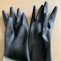 Miniatyrbild 5 av 5: 35CM Tunga Svarta Handskar, 1 Par Kemikalieresistenta Latexhandskar I