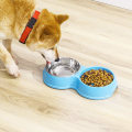 Miniatyrbilde 2 av 5: Sklisikker hund- og katteskål Dobbel rustfritt stål Hundeskål Langsom Fe